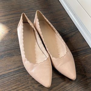 Cole Haan nude and scalloped flats. Size 7